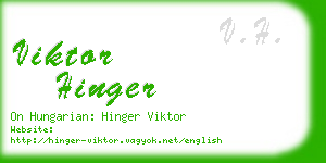 viktor hinger business card